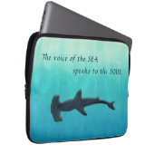 Inspiration am Meer Ombre Laptopschutzhülle (Vorne Rechts)
