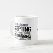 Inspiration ändernde Dinge Zitat Kaffee Tasse (Vorderseite Links)