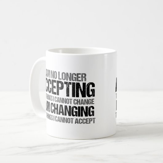 Inspiration ändernde Dinge Zitat Kaffee Tasse (Vorderseite Links)