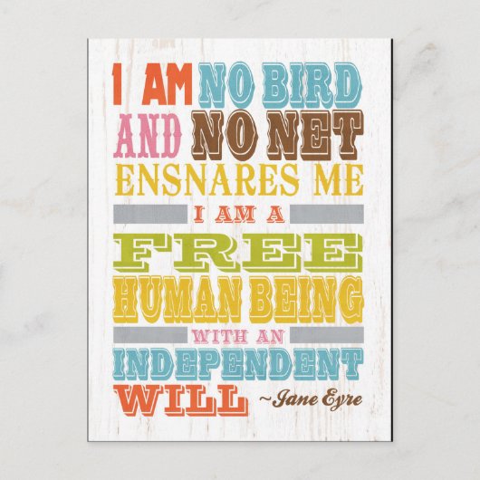 Inspiration Art - Jane Eyre Postkarte (Vorderseite)