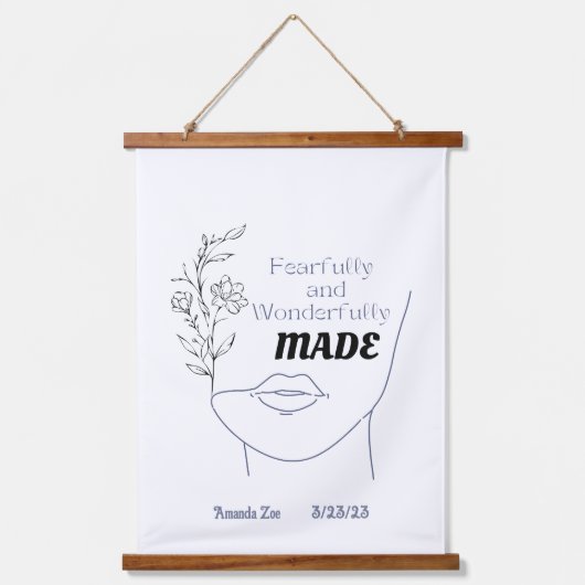 Inspiration Art Wood Hangband Wandteppich Mit Holzrahmen (Vorderseite)