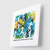 Inspiration Athlete Clock - Motivierend Geschenk Quadratische Wanduhr (Winkel)