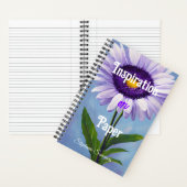 Inspiration auf Papier Lila Daisy Blossom Erwachse Notizblock (Innen)