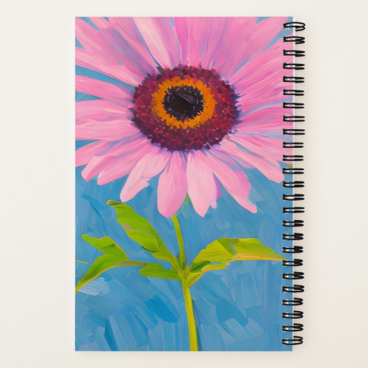 Inspiration auf Papier Lila Daisy Blossom Erwachse Notizblock (Rückseite)