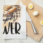 Inspiration Backen ist meine Supermacht Geschirrtuch (Viertel Falte)