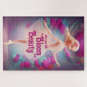 Inspiration Ballerina Rose Blumenballett Tanz Puzzle (Horizontal)