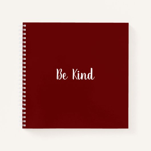 Inspiration Be Kind School Notebook Notizblock (Vorderseite)