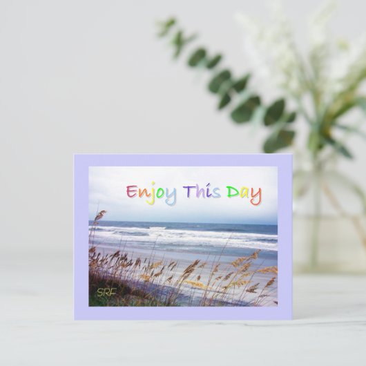 Inspiration Beach Rainbow Postcard von SRF Postkarte (Stehend Vorderseite)