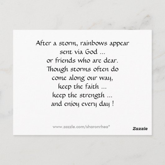 Inspiration Beach Rainbow Postcard von SRF Postkarte (Rückseite)