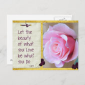 Inspiration Beauty Rumi Rose Postkarte (Vorne/Hinten)