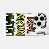 Inspiration "Behalt it Real Hakuna Matata" Kunst Case-Mate iPhone Hülle (Rückseite (Horizontal))