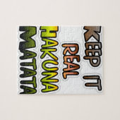 Inspiration "Behalt it Real Hakuna Matata" Kunst Puzzle (Horizontal)