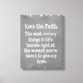 Inspiration Behielt den Glaubenssatz Leinwanddruck (Vorderseite)