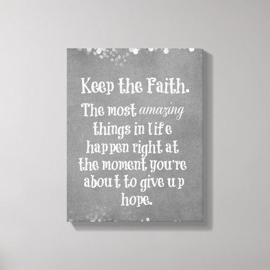 Inspiration Behielt den Glaubenssatz Leinwanddruck (Vorderseite)