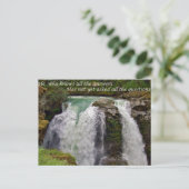 Inspiration beim Wasserfall Postkarte (Stehend Vorderseite)