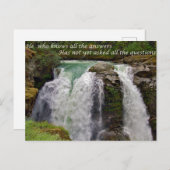 Inspiration beim Wasserfall Postkarte (Vorne/Hinten)