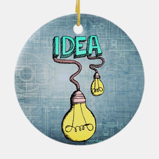 Inspiration beleuchten - Retro-Lampe Keramik Ornament (Hinten)