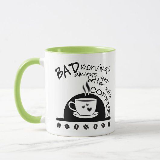 Inspiration besser mit Kaffee schwarz Tasse (Links)