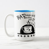 Inspiration besser mit Kaffee schwarz Zweifarbige Tasse (Links)