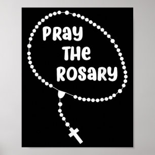 Inspiration beten Der Rosenkranz. Faith Redewendun Poster