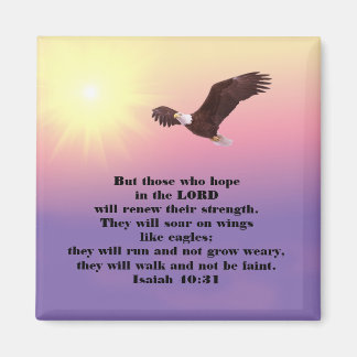 Inspiration Bibel Verse - Eagle Hope in the Lord Magnet