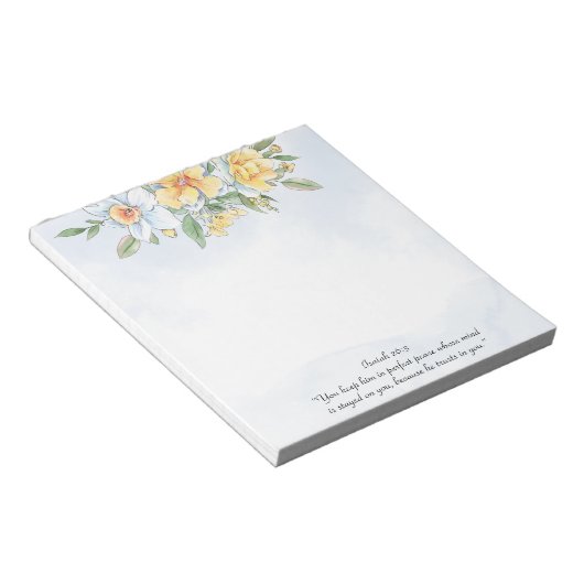 Inspiration Bibel Verse Frühlingsflora Notizblock (angewinkelt)