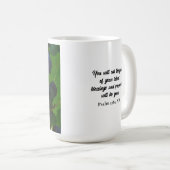 Inspiration Bibel Verse Segnung Lila Trauben Kaffeetasse (VorderseiteRechts)