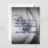 Inspiration Bibel Verse: Wort Gottes soll stehen Postkarte (Vorne/Hinten)