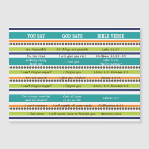 Inspiration Bibelverse, sagt man/Gott Magnetkarte