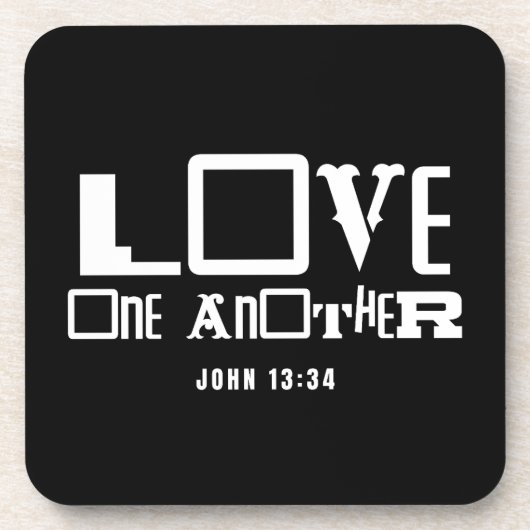 Inspiration Bible Quote Liebe Getränkeuntersetzer (Vorderseite)
