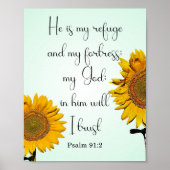 Inspiration Bible Verse, Psalm 91:2 Poster (Vorne)
