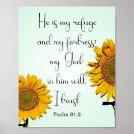 Inspiration Bible Verse, Psalm 91:2 Poster