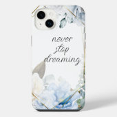 Inspiration blaue Florfarbe iPhone Hülle (Rückseite)