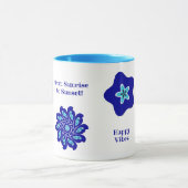 Inspiration blauer Bläschen Auge positive Energie Tasse (Zentrum)