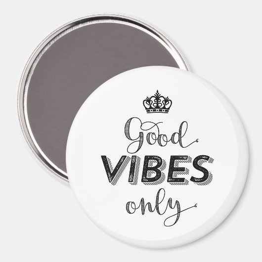 Inspiration Bleibe Postivie Good Vibes nur Magnet (Vorderseite/Rückseite)