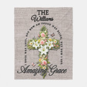 Inspiration Blume Cross Scripture/Sublimierung Fleecedecke (Vorderseite)