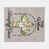 Inspiration Blume Cross Scripture/Sublimierung Fleecedecke (Vorderseite (Horizontal))