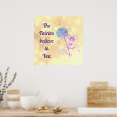 Inspiration Blume Fairy Zitat Poster (Küche)