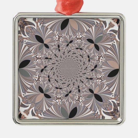 Inspiration-Blume Silbernes Ornament (Vorne)