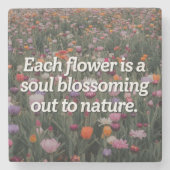 Inspiration Blume Steinuntersetzer (Vorderseite)