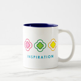 Inspiration (Blume) Zweifarbige Tasse