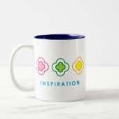 Inspiration (Blume) Zweifarbige Tasse (Links)