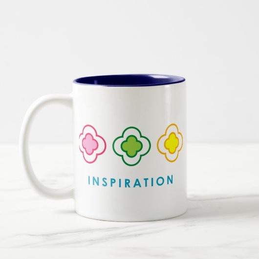 Inspiration (Blume) Zweifarbige Tasse (Links)