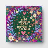 Inspiration Blumenzettel Gutes Zitat Fotoplatte (Vorderseite)