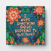 Inspiration Blumenzettel Gutes Zitat Fotoplatte (Vorderseite)