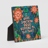 Inspiration Blumenzettel Gutes Zitat Fotoplatte (Vorderseite)