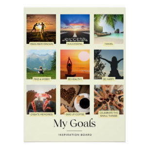 Inspiration Board meine Ziele Poster