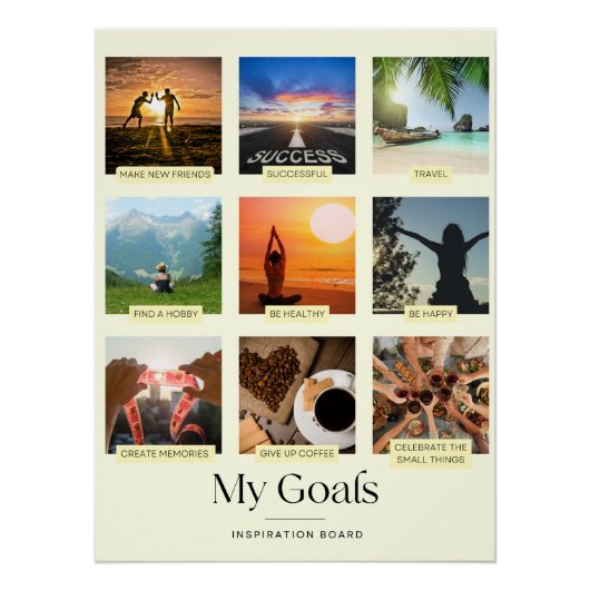 Inspiration Board meine Ziele Poster (Vorderseite)