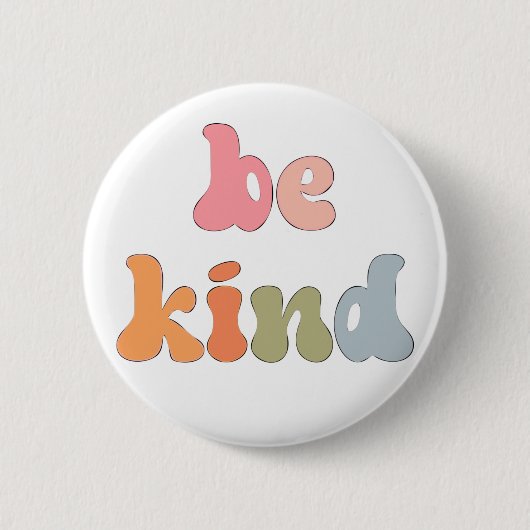 Inspiration Boho farbenfrohe Wasserfarbe ist nett Button (Vorderseite)