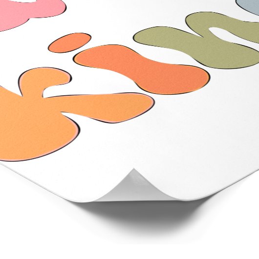 Inspiration Boho farbenfrohe Wasserfarbe ist nett Poster (Ecke)